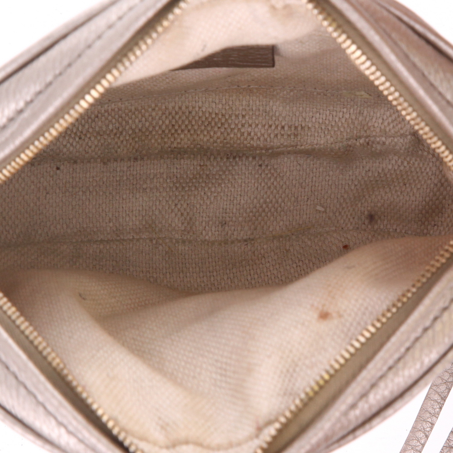 Gucci  Blondie shoulder bag  in gold leather - Detail D3