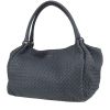 Bottega Veneta   handbag  in blue intrecciato leather - 00pp thumbnail