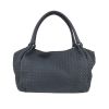 Bottega Veneta   handbag  in blue intrecciato leather - 360 thumbnail