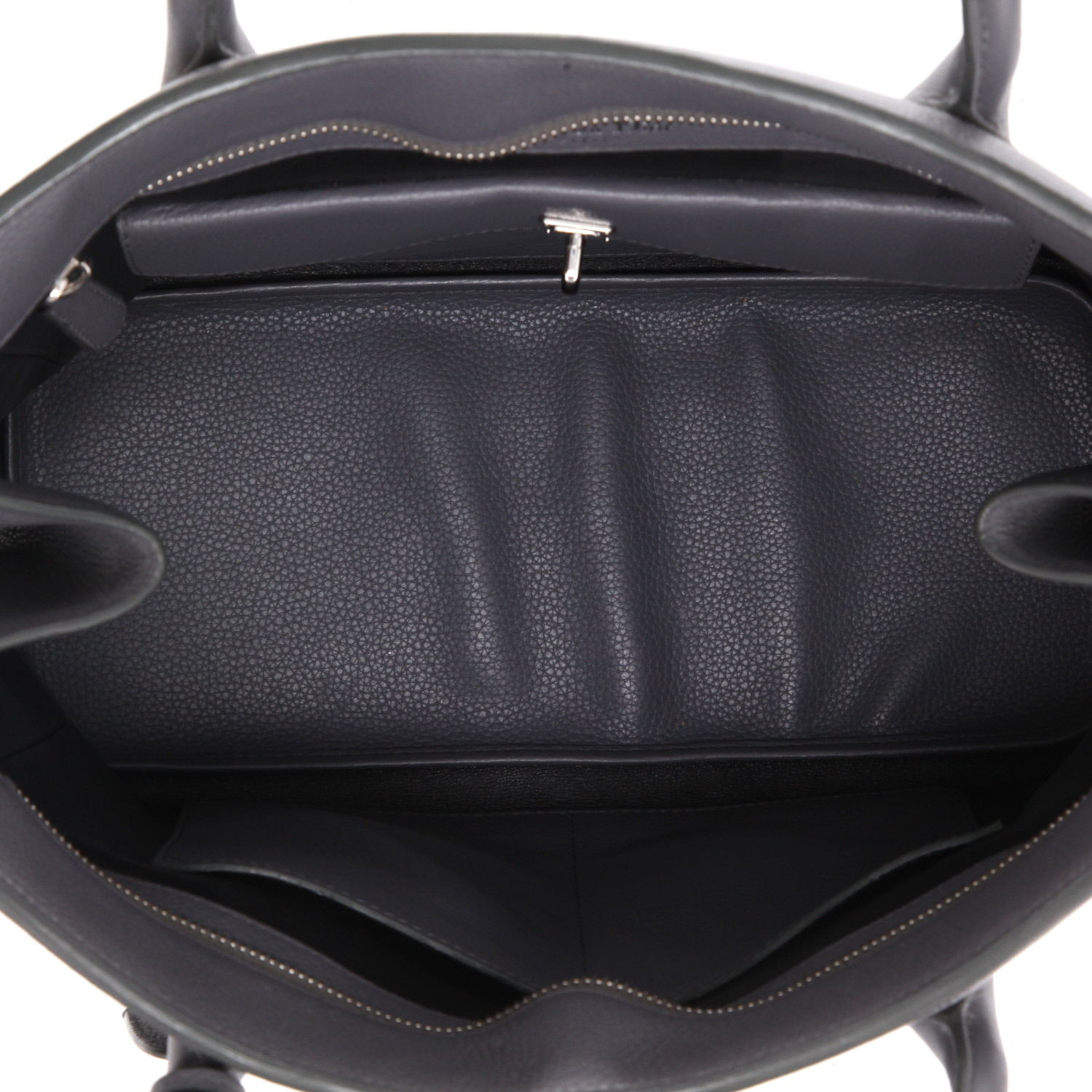 Dior  Open Bar handbag  in grey leather - Detail D3