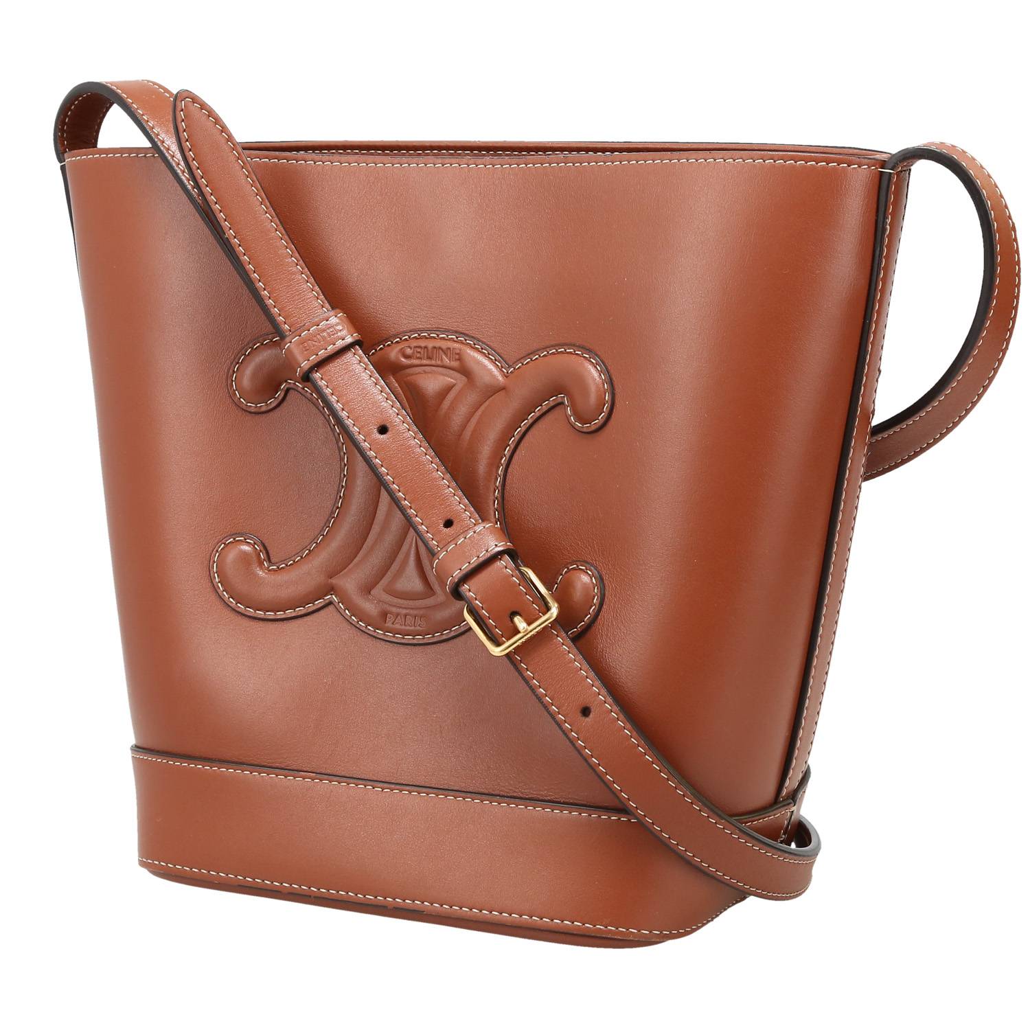 Tory Burch Brown Leather Folding Handbag Purse with... - Depop