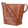 Celine  Seau shoulder bag  in brown leather - 00pp thumbnail