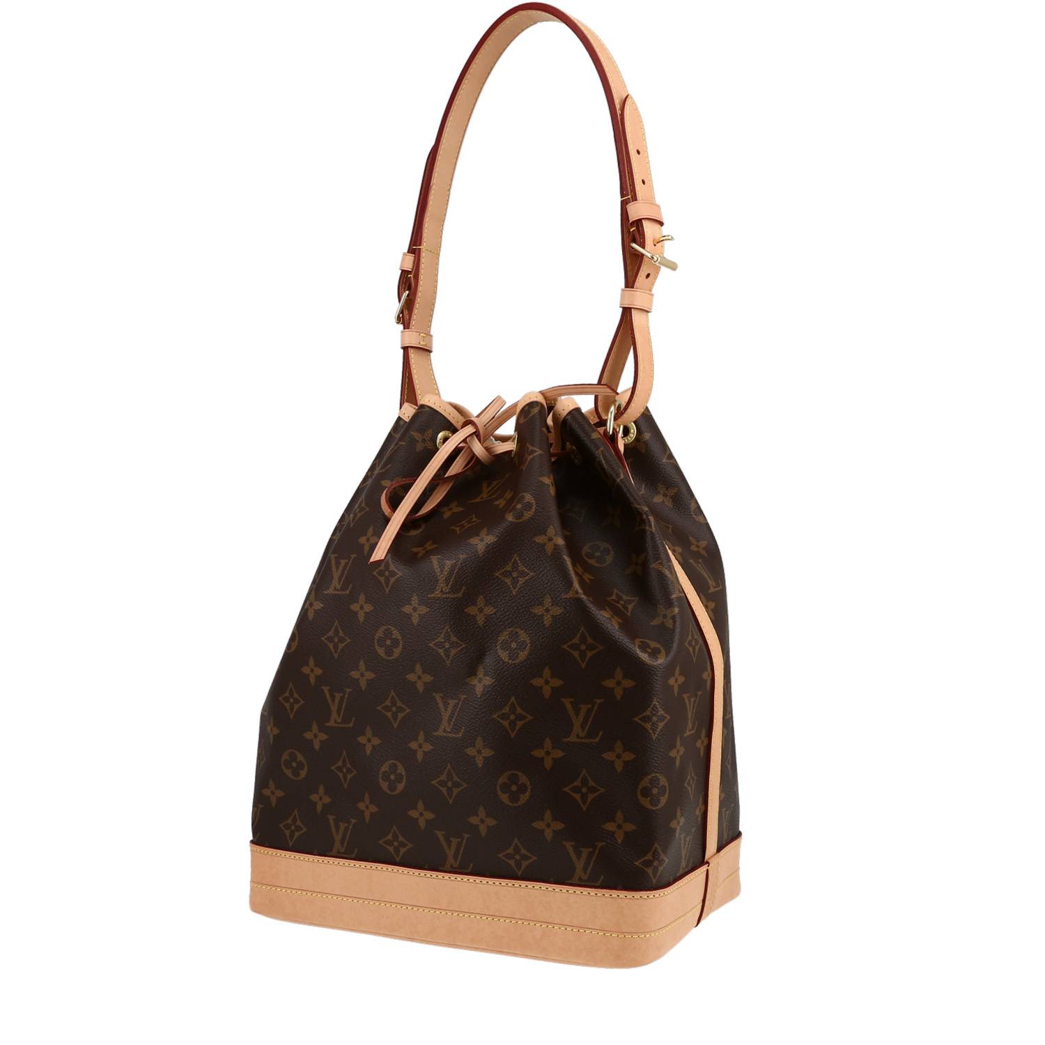 Louis Vuitton Bucket large model shopping bag in brown monogram canvas and  natural leather