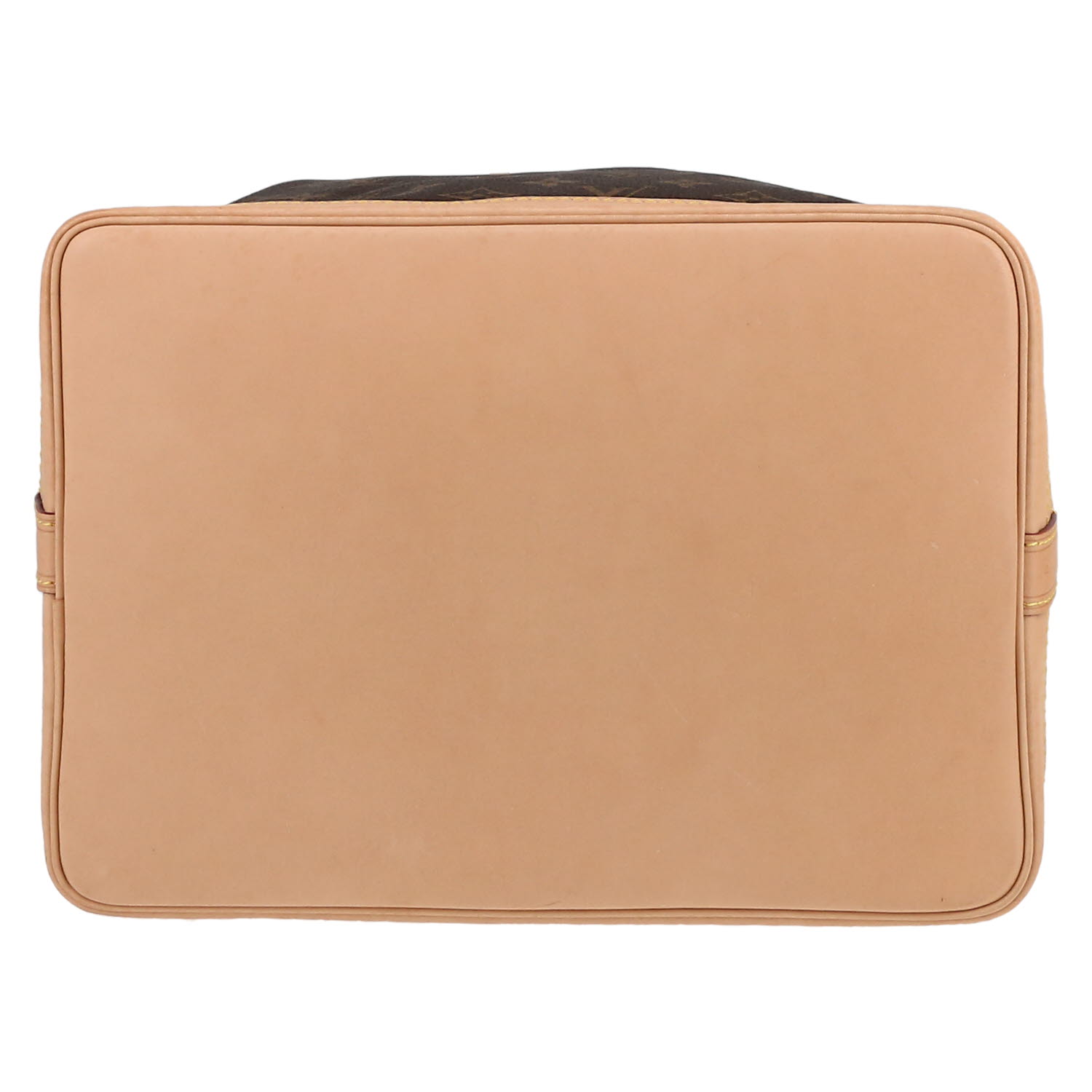 Sac cabas Louis Vuitton  Noé grand modèle  en toile monogram marron et cuir naturel - Detail D1