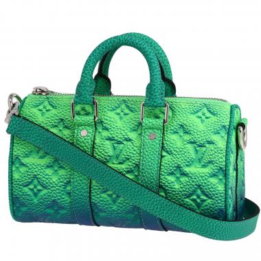 Louis Vuitton Vuitton Python Shoulder Strap Brown Light green