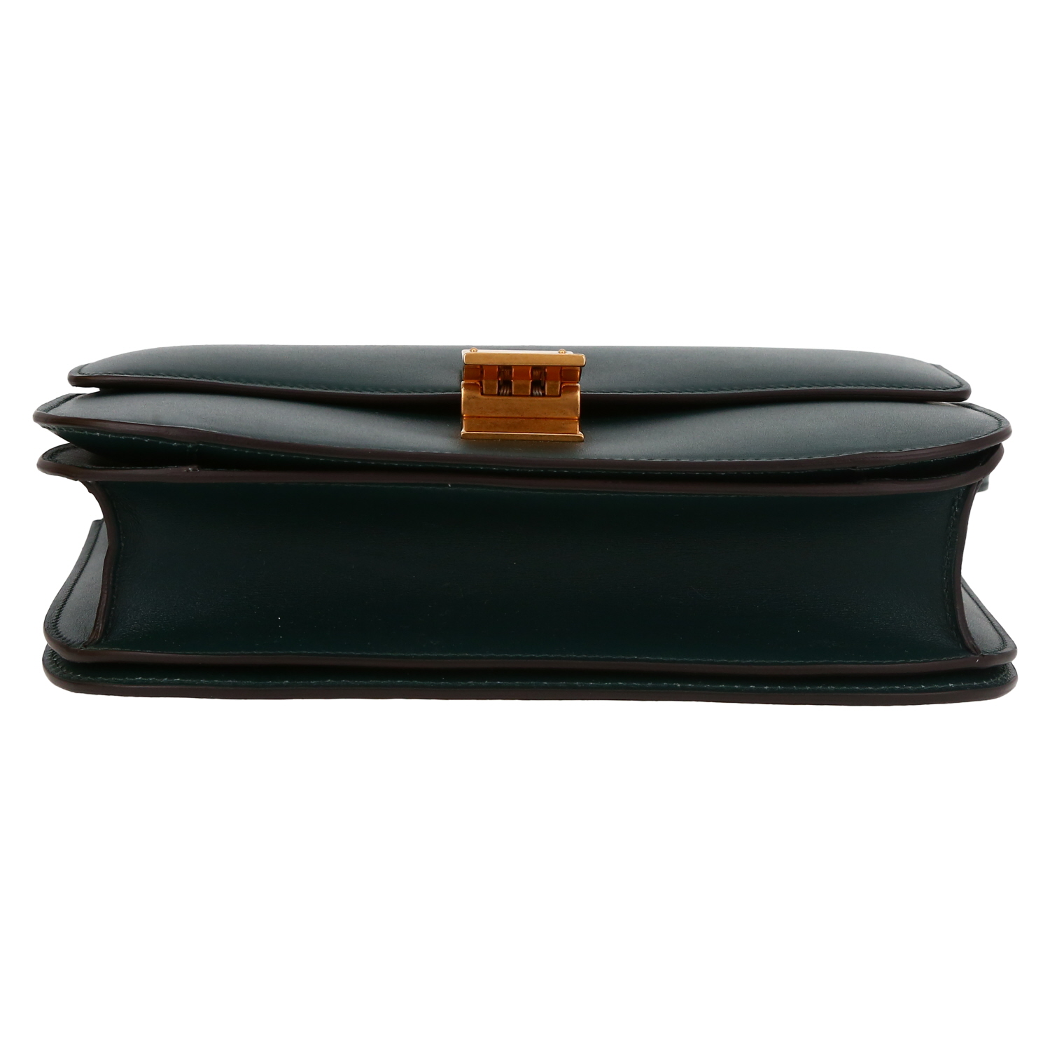 Borsa a tracolla Celine  Classic Box modello medio  in pelle verde - Detail D1