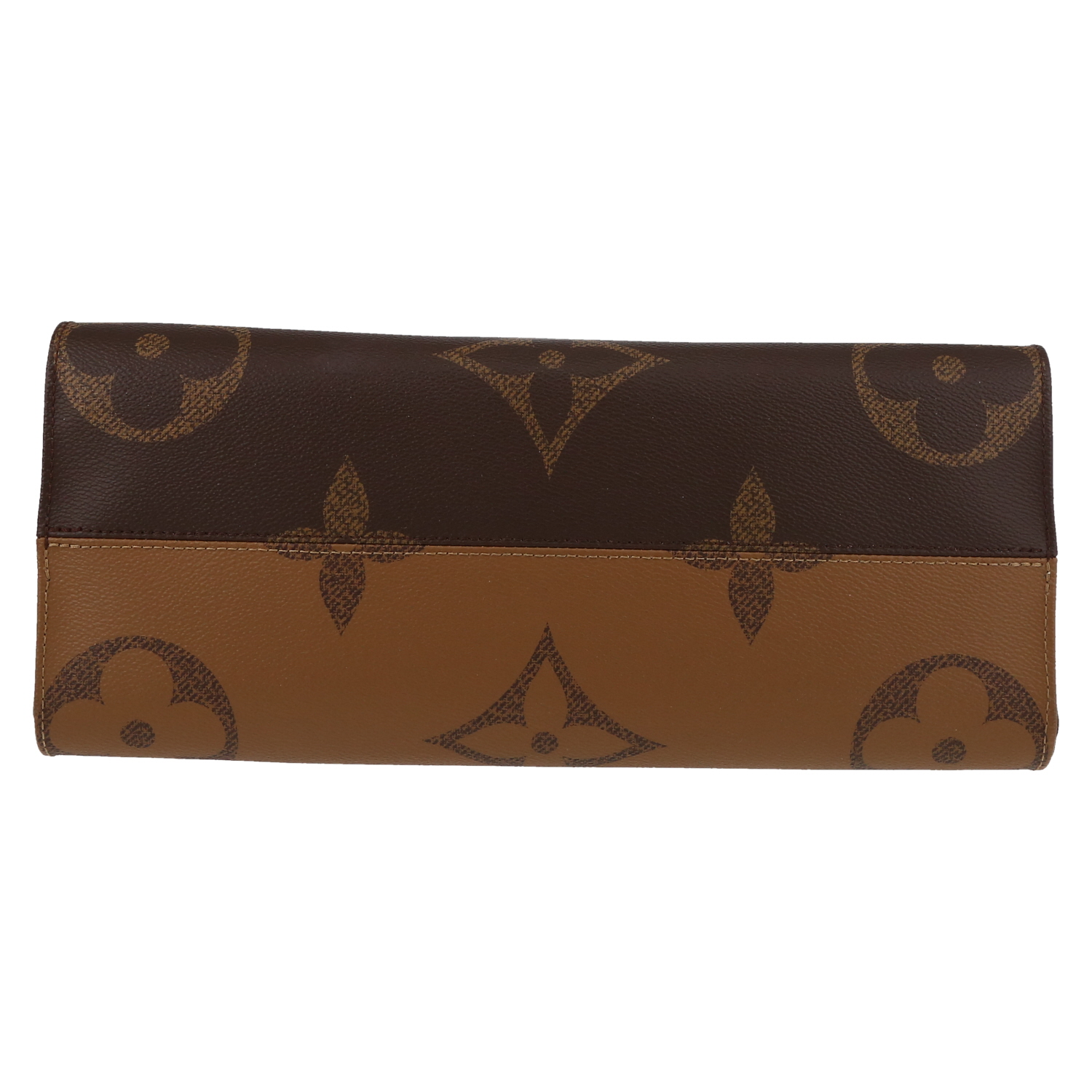 Louis Vuitton  Onthego medium model  shopping bag  in brown two tones  monogram canvas - Detail D1