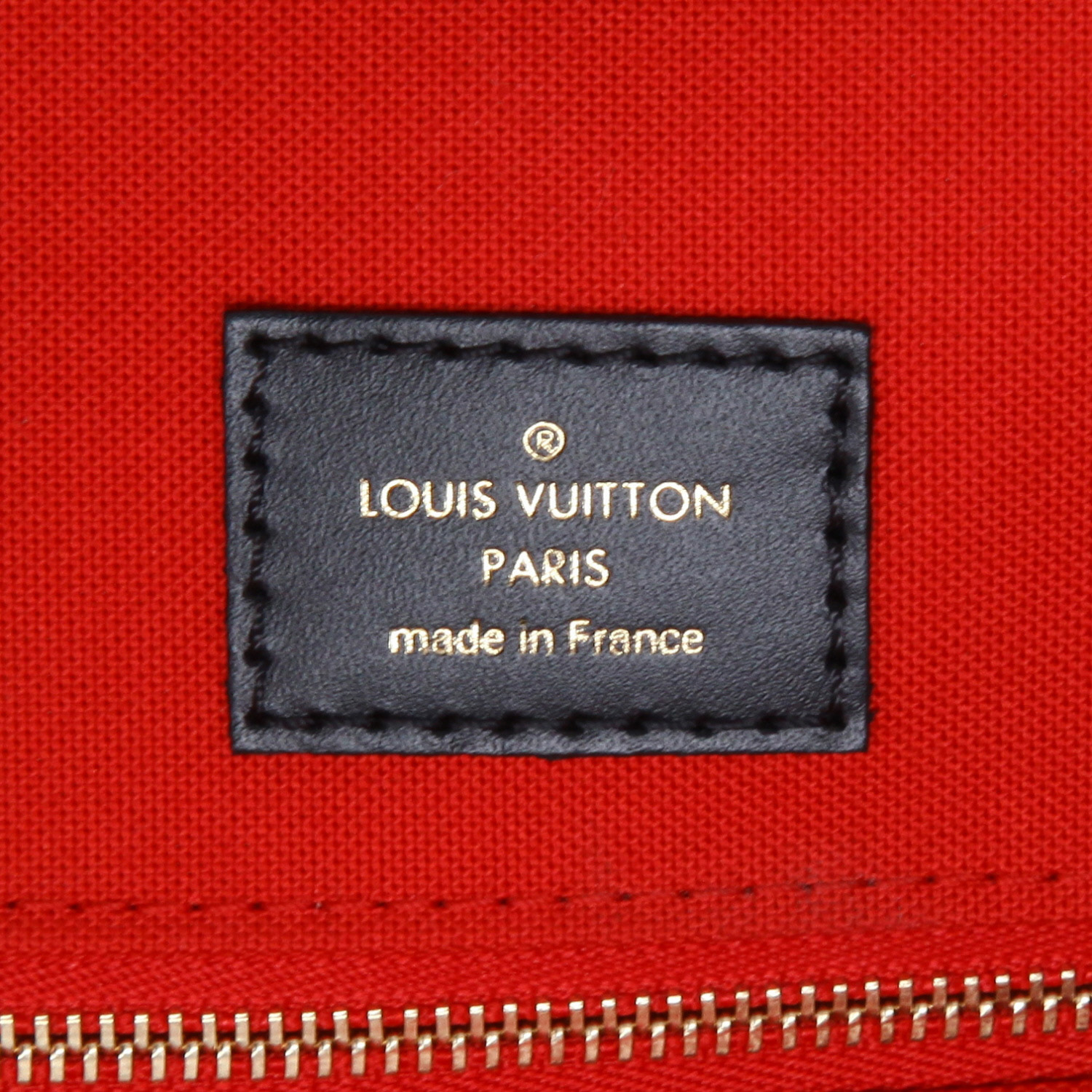 Louis Vuitton  Onthego medium model  shopping bag  in brown two tones  monogram canvas - Detail D2