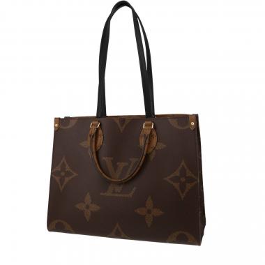 Shopping bag Louis Vuitton  Onthego modello medio  in tela monogram bicolore marrone