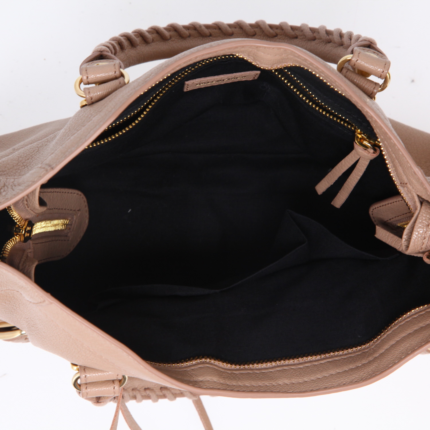 Sac à main Balenciaga  City en cuir rose-poudre - Detail D3