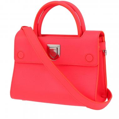 Bolso bandolera Dior  Diorever modelo pequeño  en cuero granulado rosa