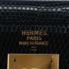 Bolso de mano Hermès  Kelly 32 cm en piel de lagarto negra - Detail D2 thumbnail
