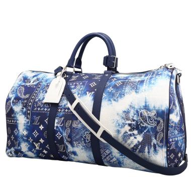 Keepall cloth travel bag Louis Vuitton Brown in Cloth - 29200627