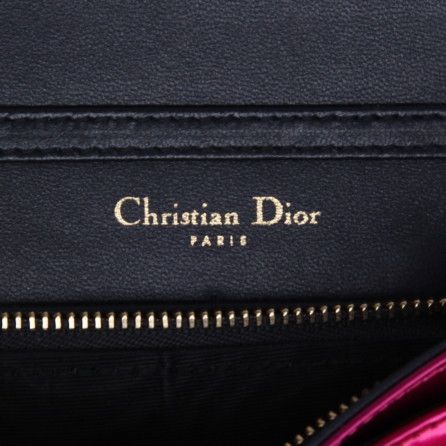 Dior  Diorama Wallet on Chain handbag/clutch  in pink leather - Detail D2