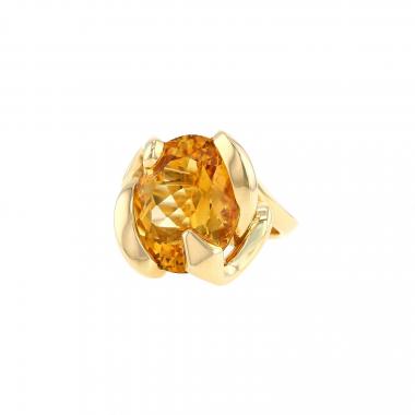 Anello Boucheron Trouble in oro giallo e quarzo citrino