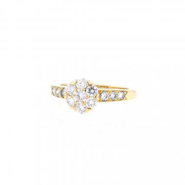 Sortija Van Cleef 
Arpels Fleurette de oro amarillo y diamantes