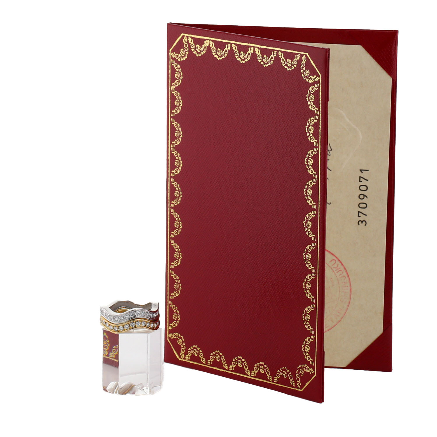 Cartier Neptune ring in white gold, yellow gold and diamonds - Detail D2