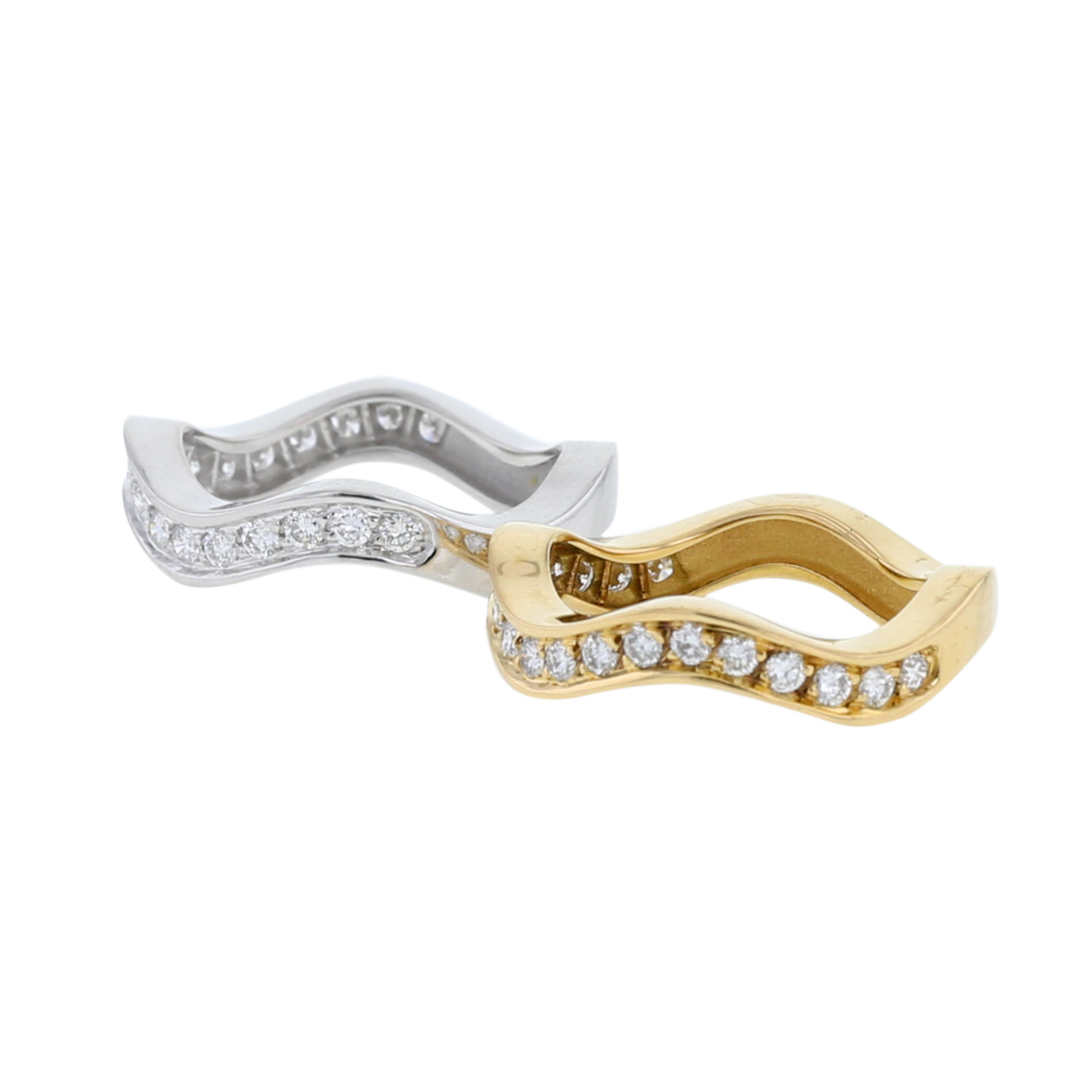 Bague Cartier Neptune en or blanc, or jaune et diamants - Detail D3