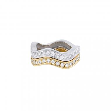 Bague Cartier Neptune en or blanc, or jaune et diamants