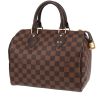 Borsa Louis Vuitton  Speedy 25 in tela a scacchi ebana e pelle marrone - 00pp thumbnail