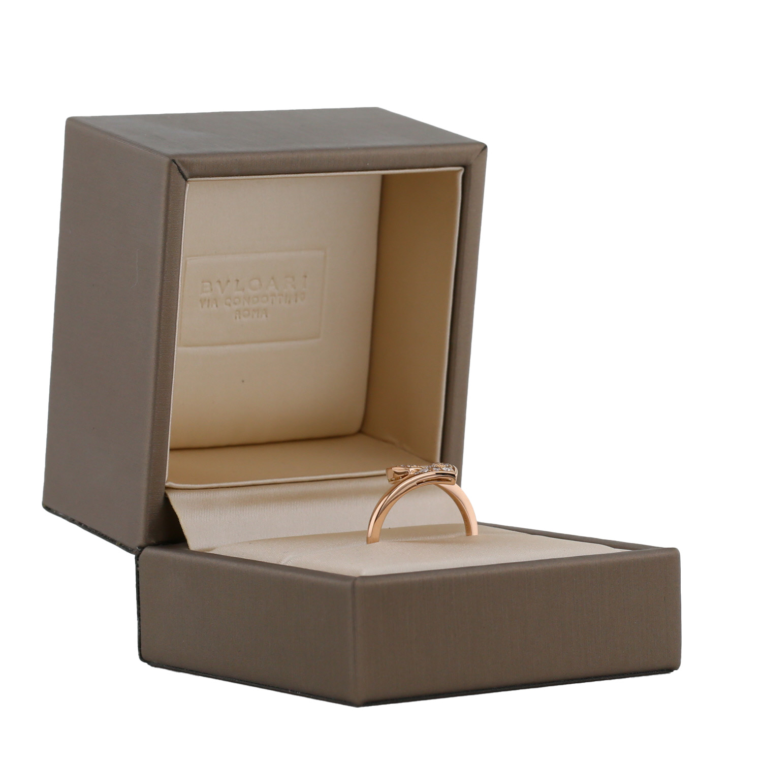 Anello Bulgari Diva's Dream in oro rosa e diamanti - Detail D2