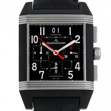 Orologio Jaeger-LeCoultre Reverso Squadra Chronograph Gmt in acciaio Ref: Jaeger-LeCoultre - 230.N.45  Circa 2010