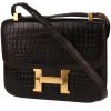 Hermès  Constance handbag  in brown porosus crocodile - 00pp thumbnail