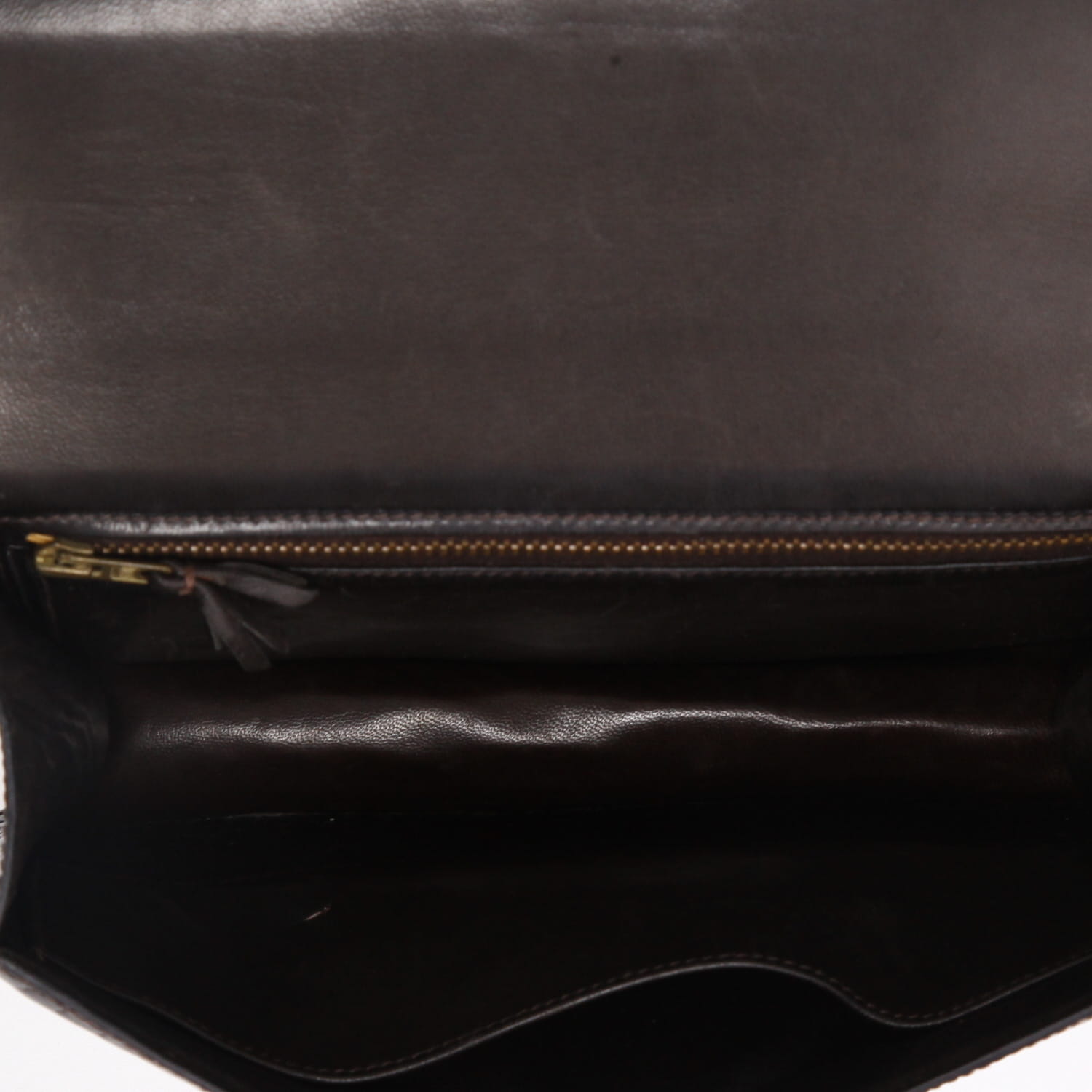 Bolso de mano Hermès  Constance en cocodrilo porosus marrón - Detail D3