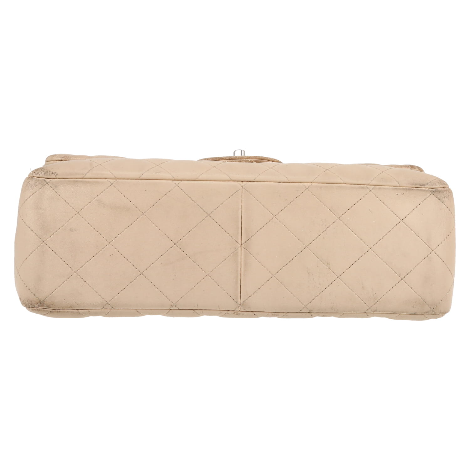 Sac bandoulière Chanel  Timeless Jumbo en cuir matelassé beige - Detail D1