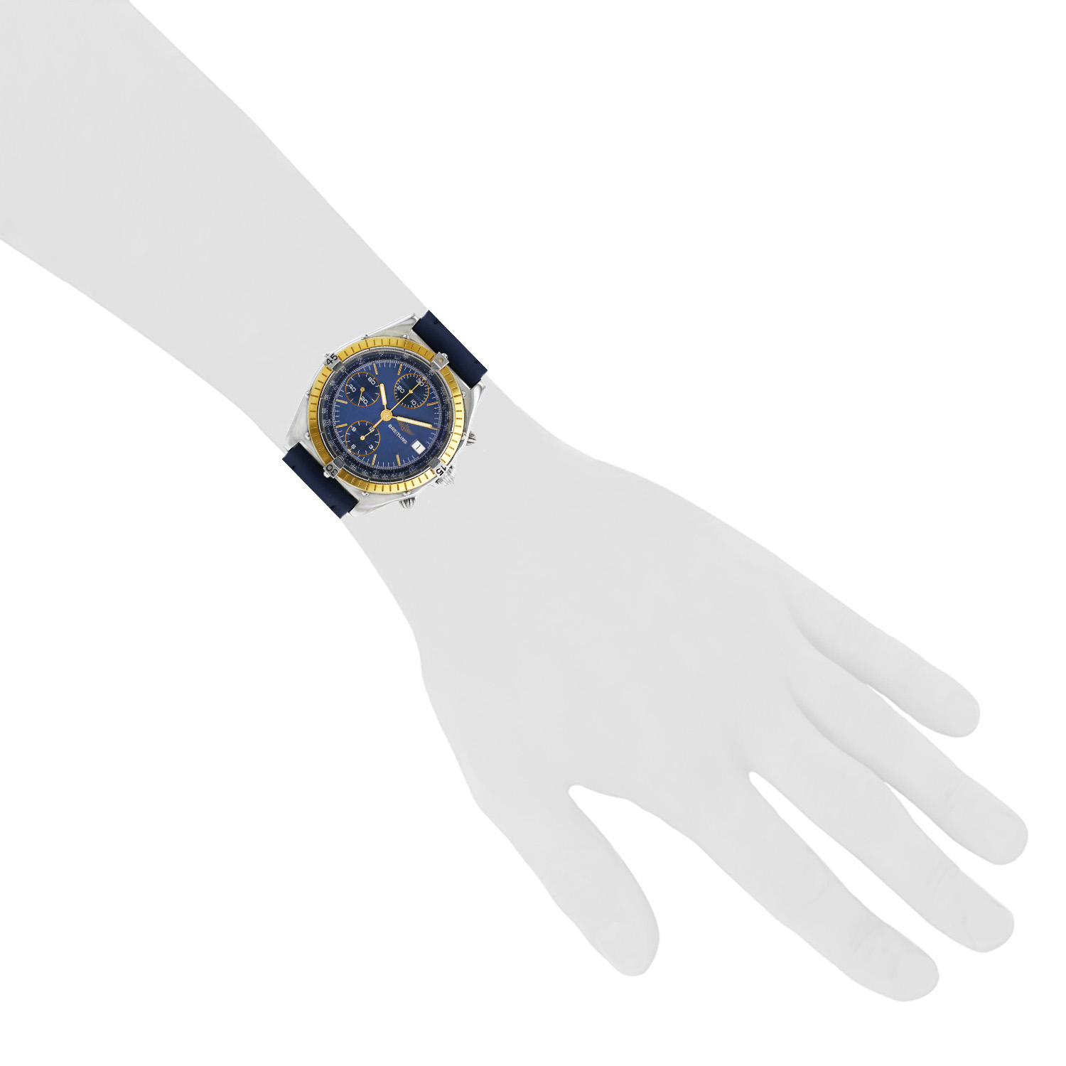 Montre Breitling Chronomat en or et acier Ref: Breitling - 81950  Vers 1990 - Detail D1