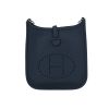 Hermès  Mini Evelyne mini  shoulder bag  in Bleu de Prusse togo leather  and blue canvas - 360 thumbnail