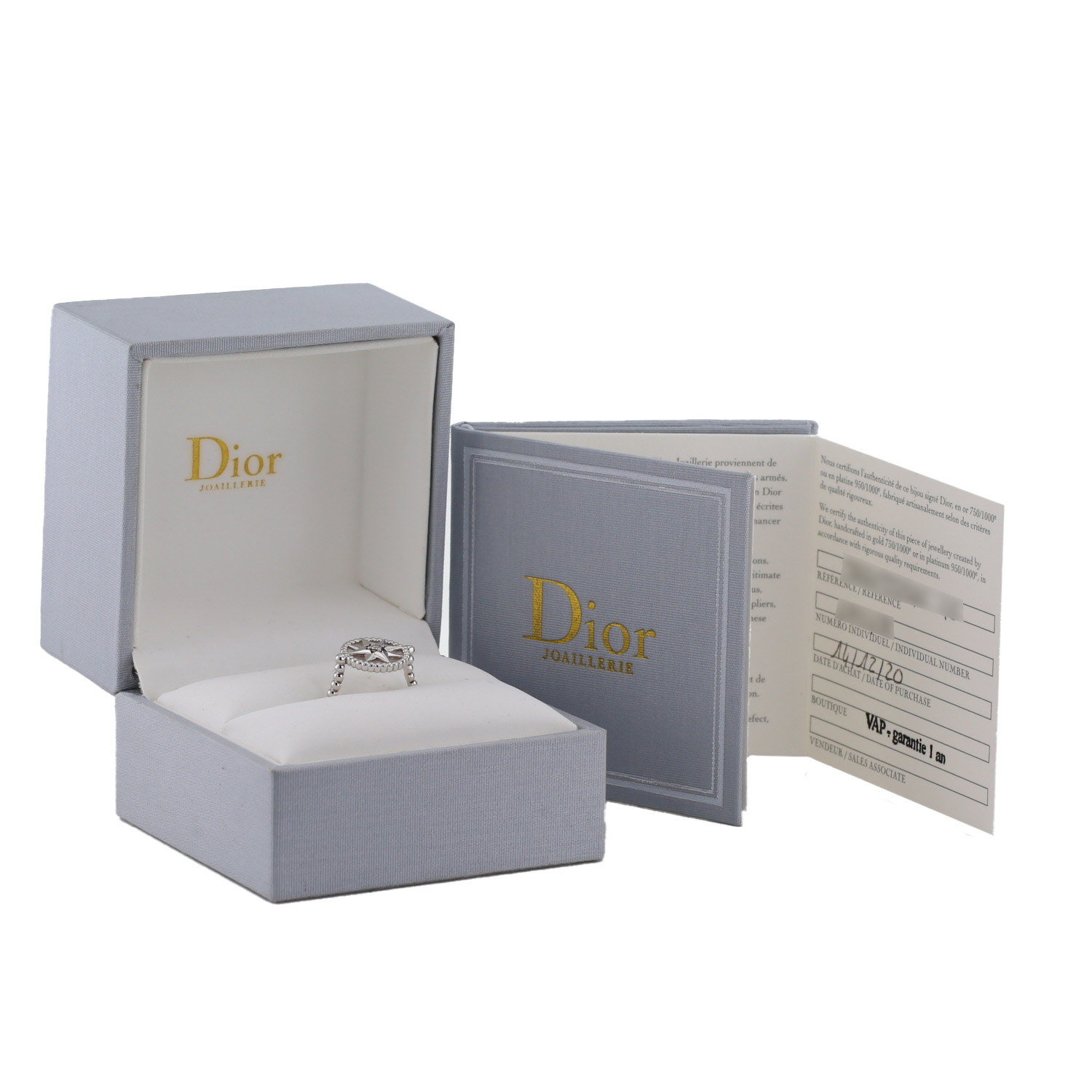 Dior Rose des vents ring in white gold, mother of pearl and diamond - Detail D2