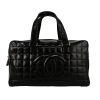 Chanel  Boston weekend bag  in black patent quilted leather - 360 thumbnail