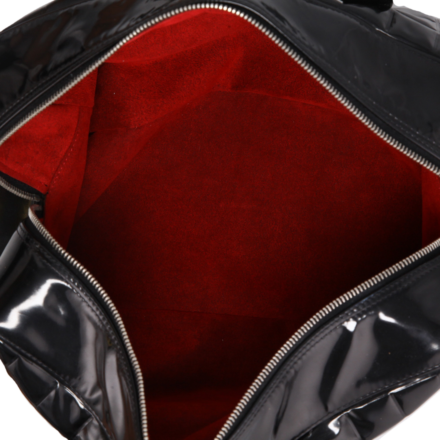 Bolso de fin de semana Chanel  Boston en charol acolchado negro - Detail D3