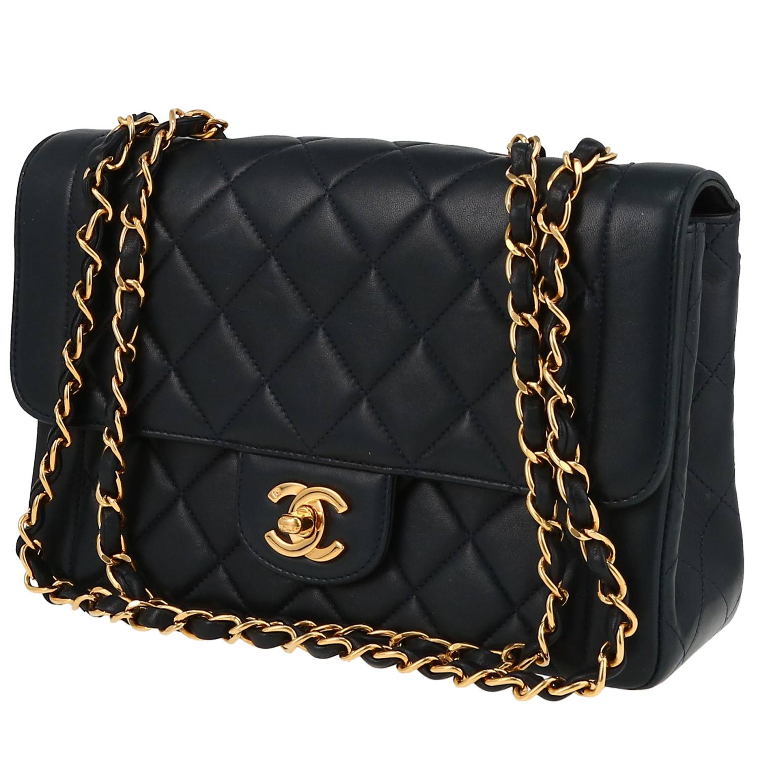 blue mulberry iris leather handbag bag, Chanel Timeless Handbag 403546