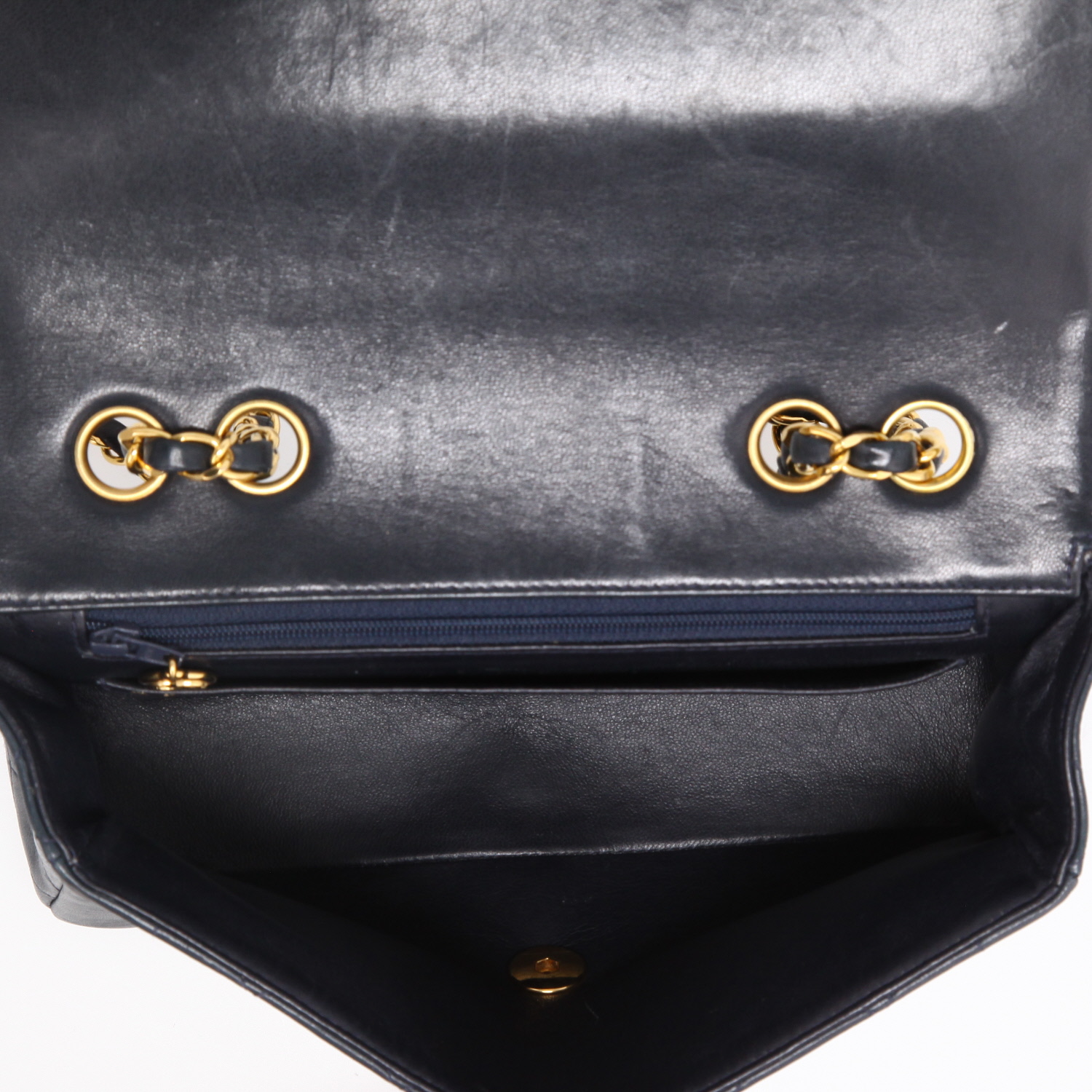 Bolso de mano Chanel  Timeless modelo pequeño  en cuero acolchado azul - Detail D3