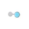 Van Cleef & Arpels Perlée ring in white gold, diamonds and turquoise - 00pp thumbnail