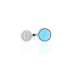 Van Cleef & Arpels Perlée ring in white gold, diamonds and turquoise - 360 thumbnail