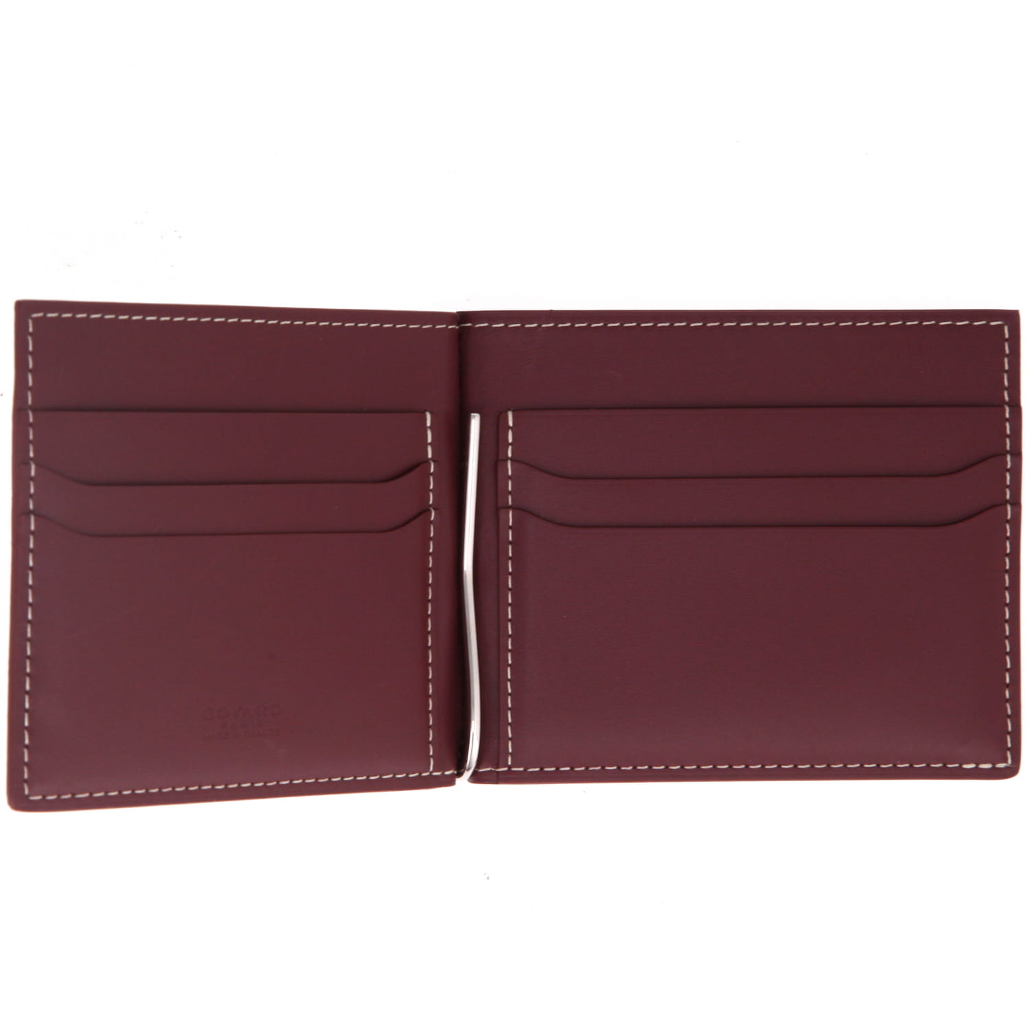 Goyard   wallet  in burgundy Goyard canvas - Detail D3