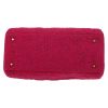 Dior  Lady Dior medium model  handbag  in fushia pink woollen fabric  and pink leather - Detail D1 thumbnail