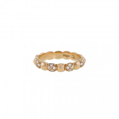 Fred Pain de Sucre Celebration ring in pink gold and diamonds