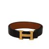 Hermès  Ceinture belt  in brown alligator  and gold leather - 360 thumbnail