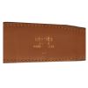 Hermès  Ceinture belt  in brown alligator  and gold leather - Detail D1 thumbnail