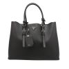 Prada  Double large model  handbag  in black leather saffiano - 360 thumbnail