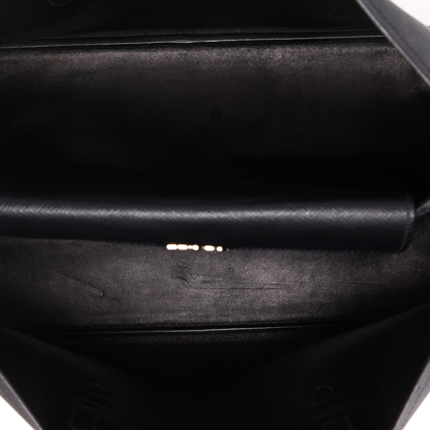 Prada  Double large model  handbag  in black leather saffiano - Detail D3