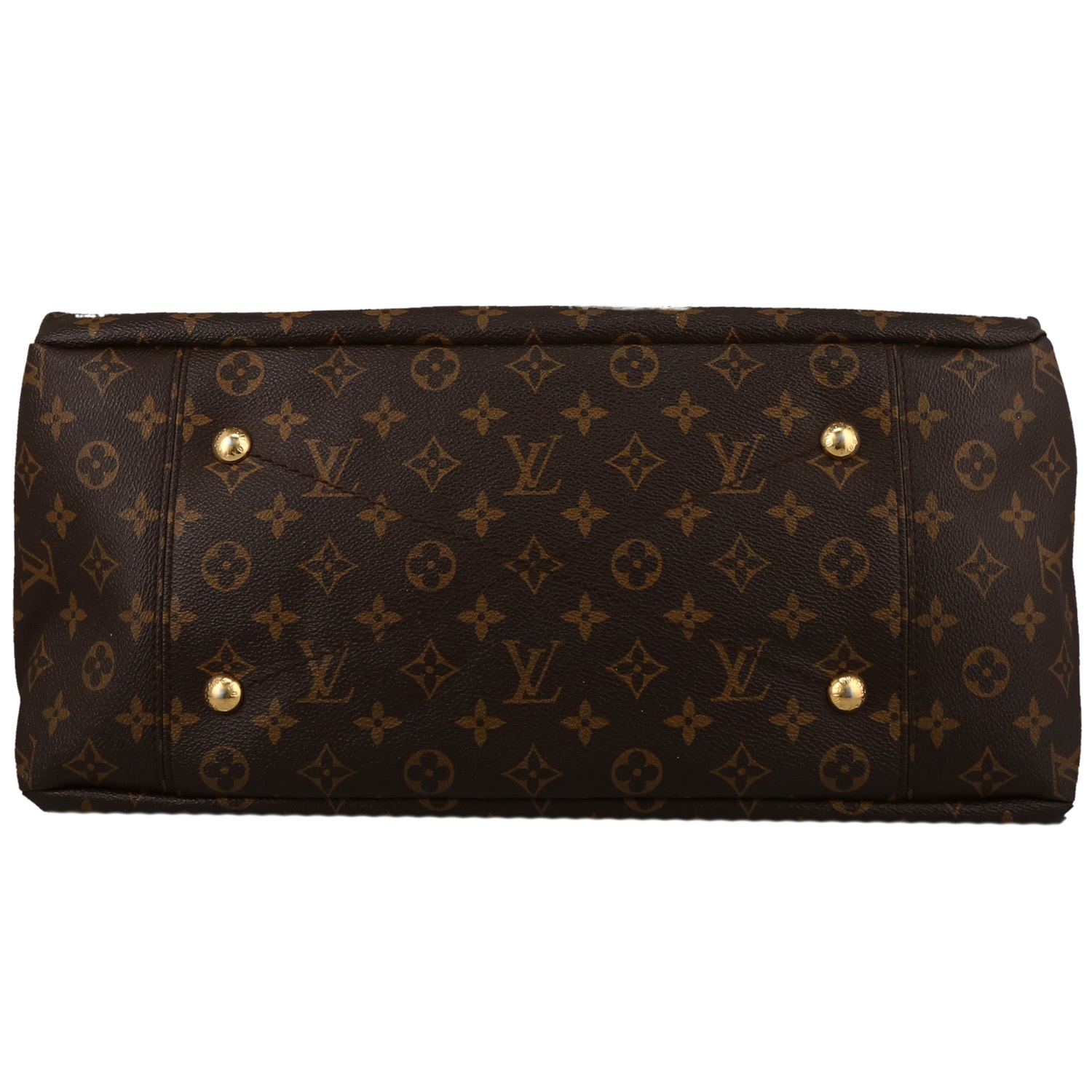 Louis Vuitton  Artsy medium model  handbag  in brown monogram canvas  and natural leather - Detail D1