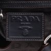Bolso de mano Prada   en lona marrón y cuero negro - Detail D2 thumbnail