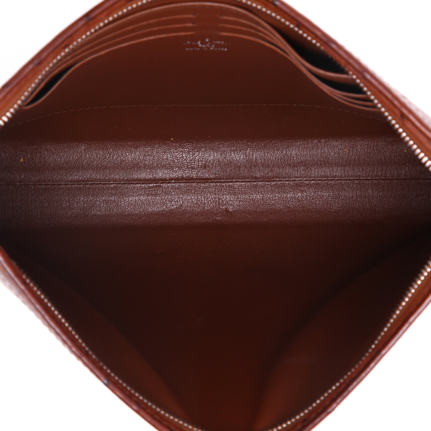 Pochette Louis Vuitton   in struzzo multicolore marrone - Detail D3