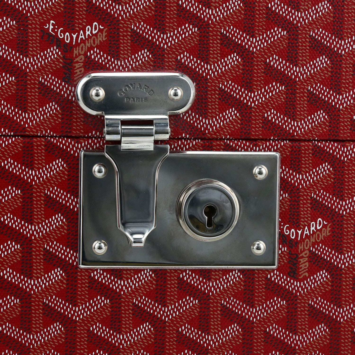 Goyard  Vanity Sardaigne in red Goyard canvas  and red leather - Detail D2