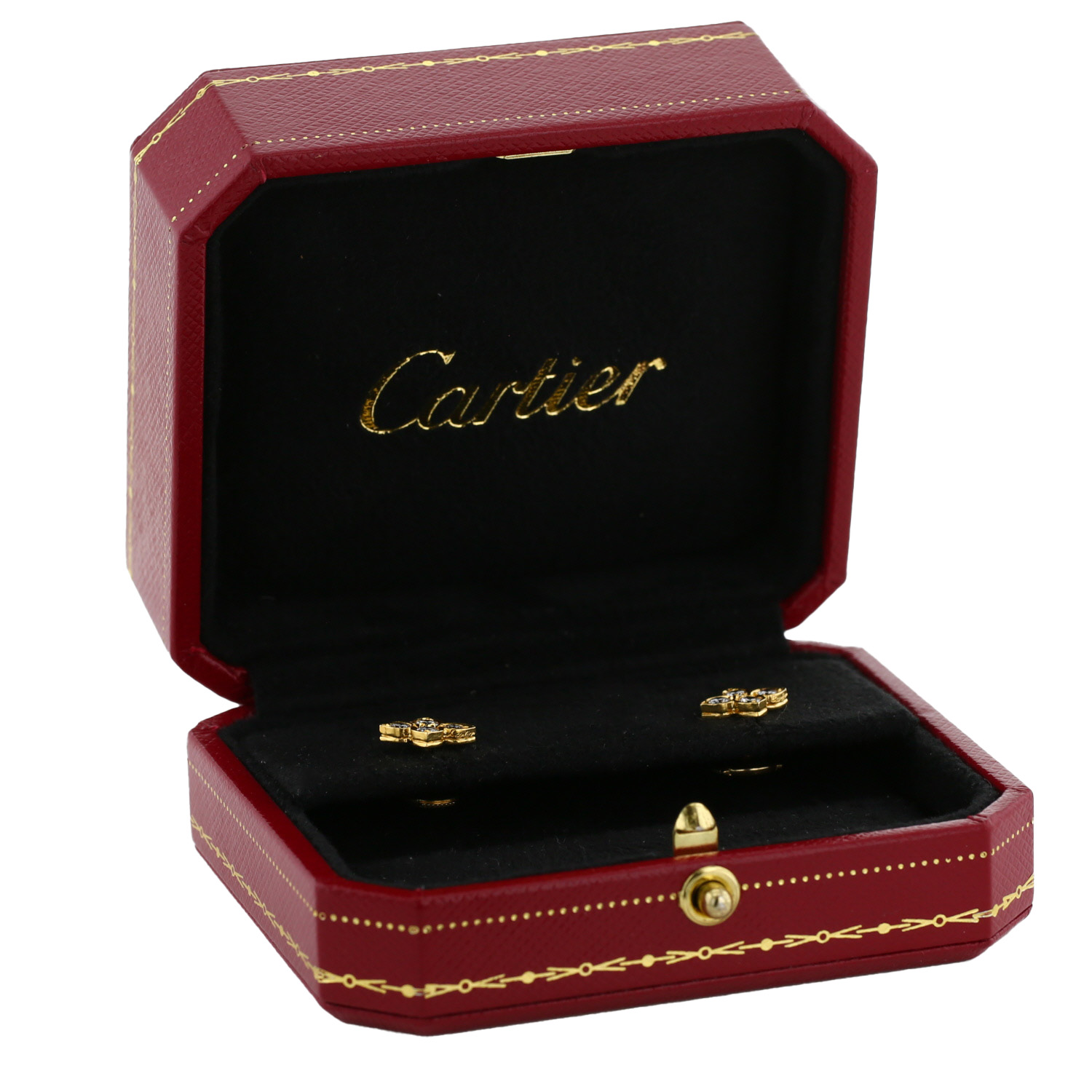 Orecchini Cartier Inde Mystérieuse in oro giallo e diamanti - Detail D2